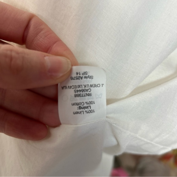 Women's Cream Blazer J.Crew size 4, School boy 100% linen - Picture 5 of 9